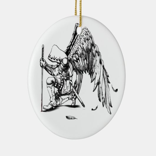 ArchAngel Warrior Keramisch Ornament (Rechts)