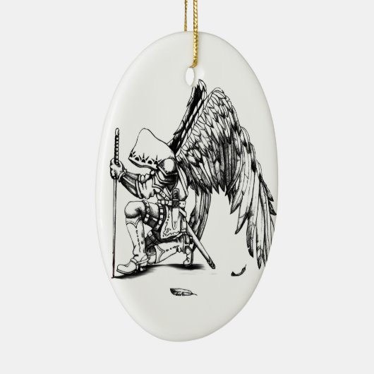 ArchAngel Warrior Keramisch Ornament (Rechts)