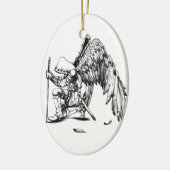 ArchAngel Warrior Keramisch Ornament (Links)