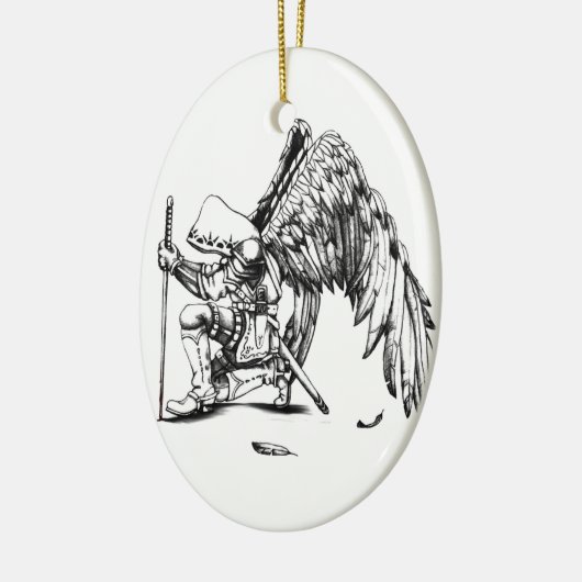 ArchAngel Warrior Keramisch Ornament (Links)