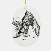 ArchAngel Warrior Keramisch Ornament (Voorkant)