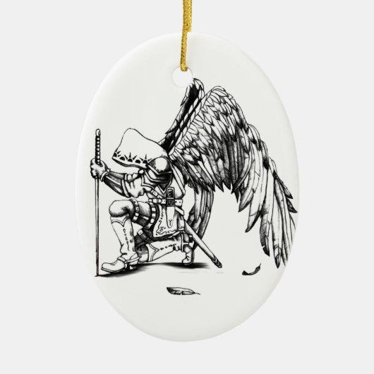 ArchAngel Warrior Keramisch Ornament (Voorkant)