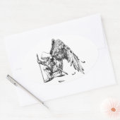 ArchAngel Warrior Ovale Sticker (Envelop)