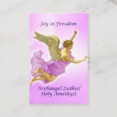 Archangel Zadkiel and Holy Amethyst Visitekaartje (Voorkant)