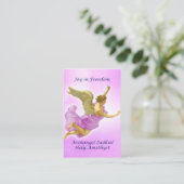 Archangel Zadkiel and Holy Amethyst Visitekaartje (Staand voorkant)