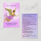 Archangel Zadkiel and Holy Amethyst Visitekaartje (Voorkant / Achterkant)