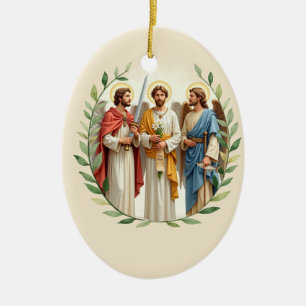 Archangelen met Gods Vrede en Zegeningen Keramisch Ornament