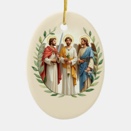 Archangels with God's Peace and Blessings Scruptur Keramisch Ornament