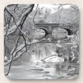 Archbrug over de Bevroren rivier in de winter Drankjes Onderzetter (Voorkant)