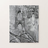 Archbrug over de Bevroren rivier in de winter Legpuzzel (Verticaal)