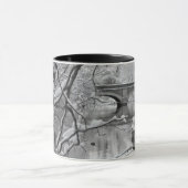 Archbrug over de Bevroren rivier in de winter Mok (Midden)