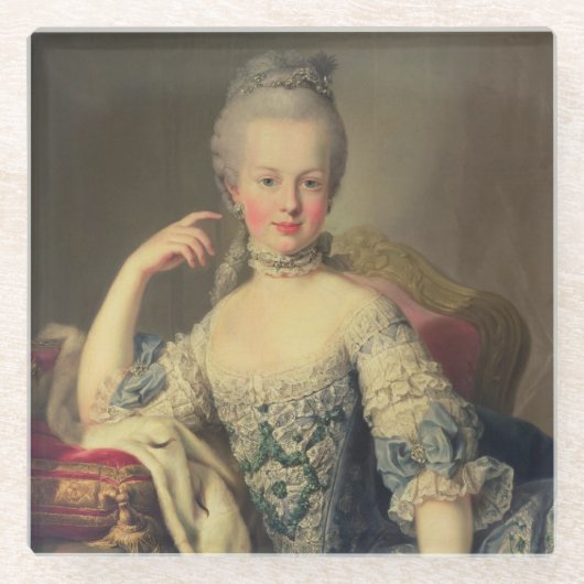 Archduchess Marie Antoinette Glazen Onderzetter (Voorkant)