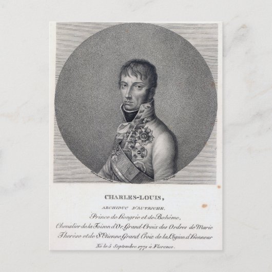 Archduke Charles van Oostenrijk Briefkaart (Voorkant)