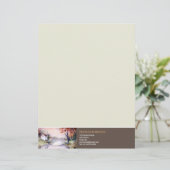 Arched Bridge New England Waterverf Painting Briefhoofd (Staand voorkant)