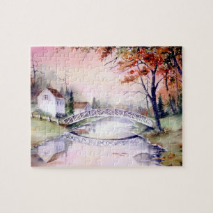 Arched Bridge Watercolor Painting Legpuzzel