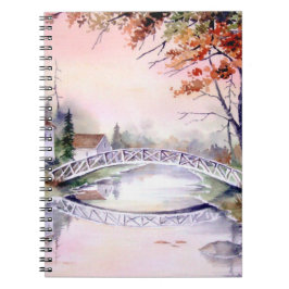 Arched Bridge Watercolor Painting Notitieboek
