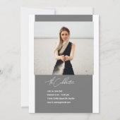 Arched Class Graduate Photo Invitation Kaart (Achterkant)