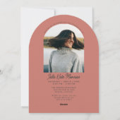 Arched Grad Announcement Invitation with Photo Kaart (Achterkant)
