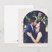 Arched Merry Holiday Photo Card in White Feestdagenkaart (Voorkant / Achterkant)
