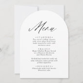 Arched Modern Zwart-wit minimalistische Menu Kaart (Voorkant)