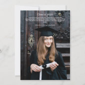 Arched Photo and Script Graduate Announcement Kaart (Achterkant)