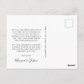 Arched Photo Cream Wedding Hartelijk dank Briefkaart (Achterkant)