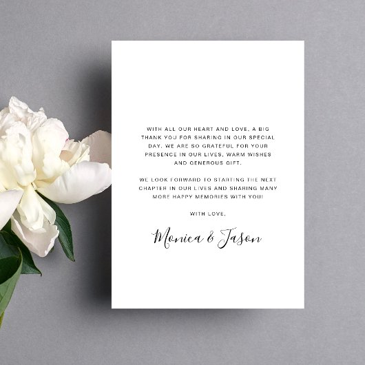 Arched Photo Wedding Bedankkaart