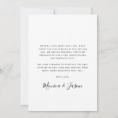 Arched Photo Wedding Bedankkaart (Achterkant)