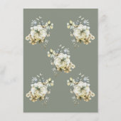 Arched Sage Green Floral Wedding Menu (Achterkant)