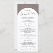 Arched Wedding Program Custom Ceremony Details (Voorkant)