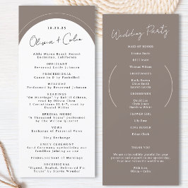 Arched Wedding Program Custom Ceremony Details