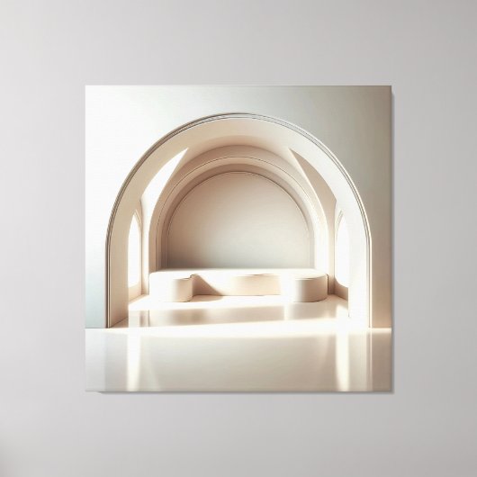 Arched Window Alcove Canvas Afdruk (Voorkant)