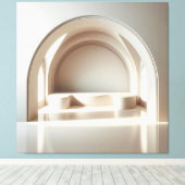 Arched Window Alcove Canvas Afdruk (Insitu (Houten vloer))