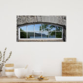 Arched Window - Fake Uitzicht van Sottish Loch Poster (Keuken)