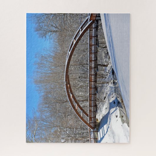 arched wooden bridge legpuzzel (Verticaal)