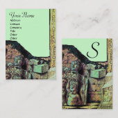 ARCHEO / Antiquary, Archeologie Monogram, Bruin Gr Visitekaartje (Voorkant / Achterkant)