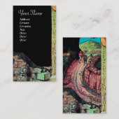 ARCHEO/Antiquary, Archeology, Black Pink Green Visitekaartje (Voorkant / Achterkant)