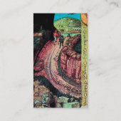 ARCHEO/Antiquary, Archeology, Black Pink Green Visitekaartje (Achterkant)