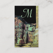 ARCHEO/Antiquary,Archeology Monogram,Black Brown Visitekaartje (Achterkant)