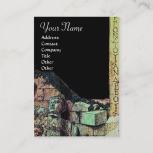 ARCHEO/Antiquary,Archeology Monogram, Black Green Visitekaartje