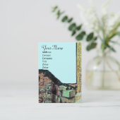 ARCHEO/Antiquary,Archeology Monogram,Blauwgroen bl Visitekaartje (Staand voorkant)