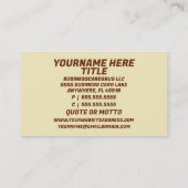 Archeologe laag na laag visitekaartje (Achterkant)