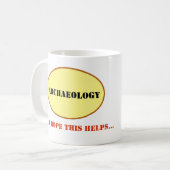 Archeologen bestuderen geen dinosaurussen koffiemok (Voorkant links)