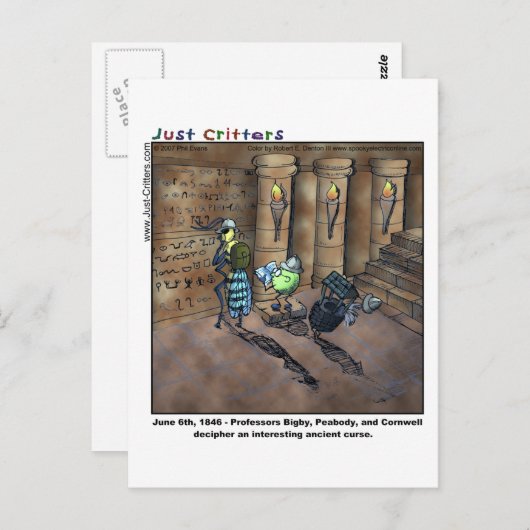 archeologen briefkaart (Voorkant / Achterkant)