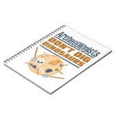 Archeologen doen geen dinosauriërs in de archeolog notitieboek (Linkerzijde)