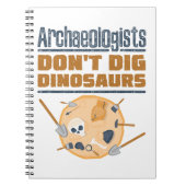 Archeologen doen geen dinosauriërs in de archeolog notitieboek (Voorkant)