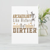 Archeologie als geschiedenis maar vuil feestdagenkaart (Staand voorkant)