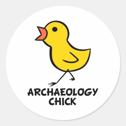 Archeologie Chick Sticker (Voorkant)