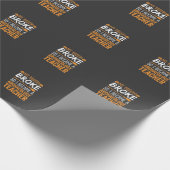 Archeologie Docent Halloween Bezem Gebroken Cadeaupapier (Hoek)