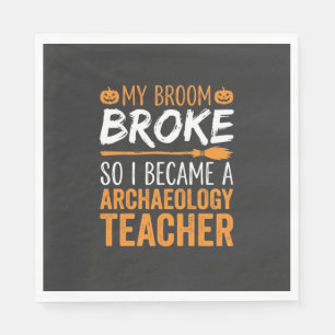 Archeologie Docent Halloween Bezem Gebroken Servet